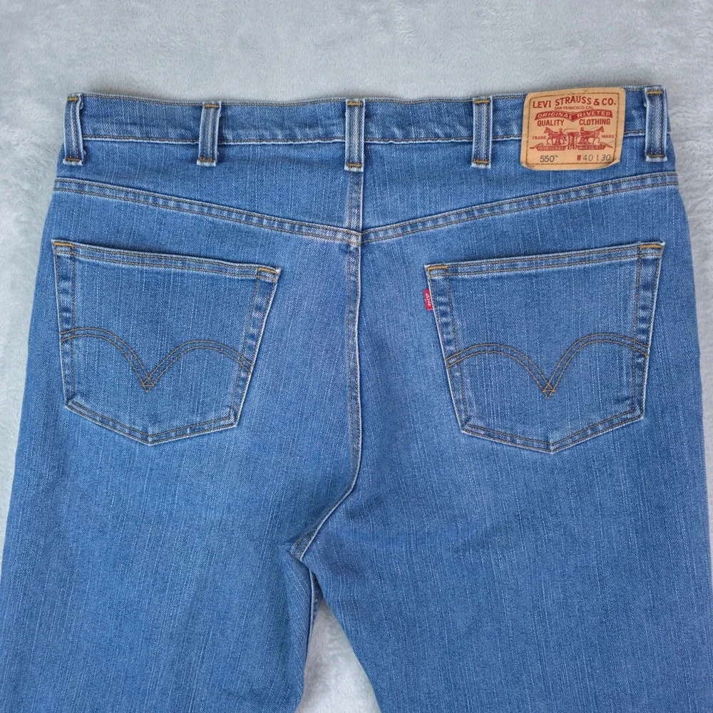 Vintage Levis 550 Jeans Mens 40x30 Blue Relaxed Fit Tapered‎ Leg Denim 2002